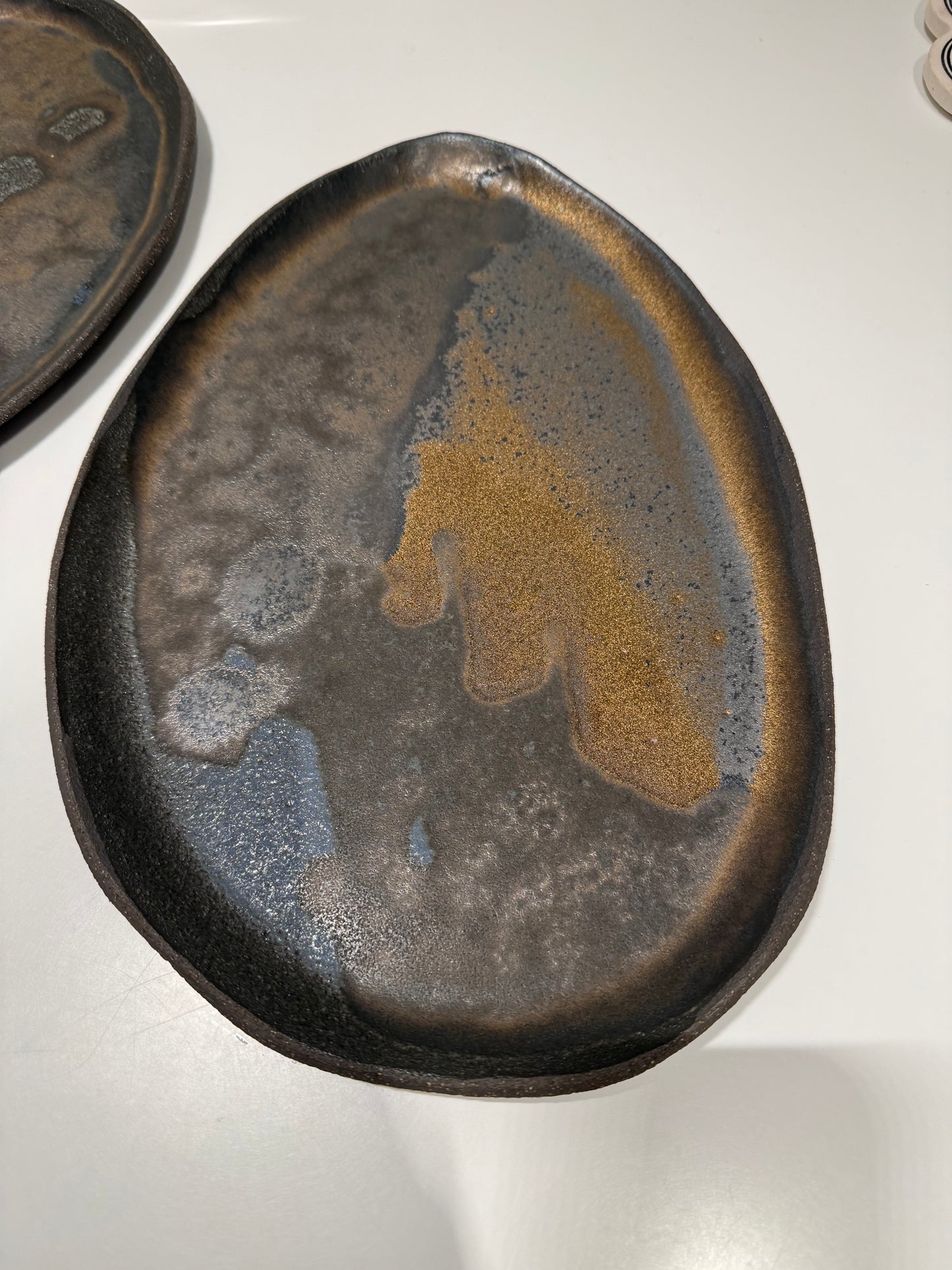 Nieregularna duża patera Dark Rustic