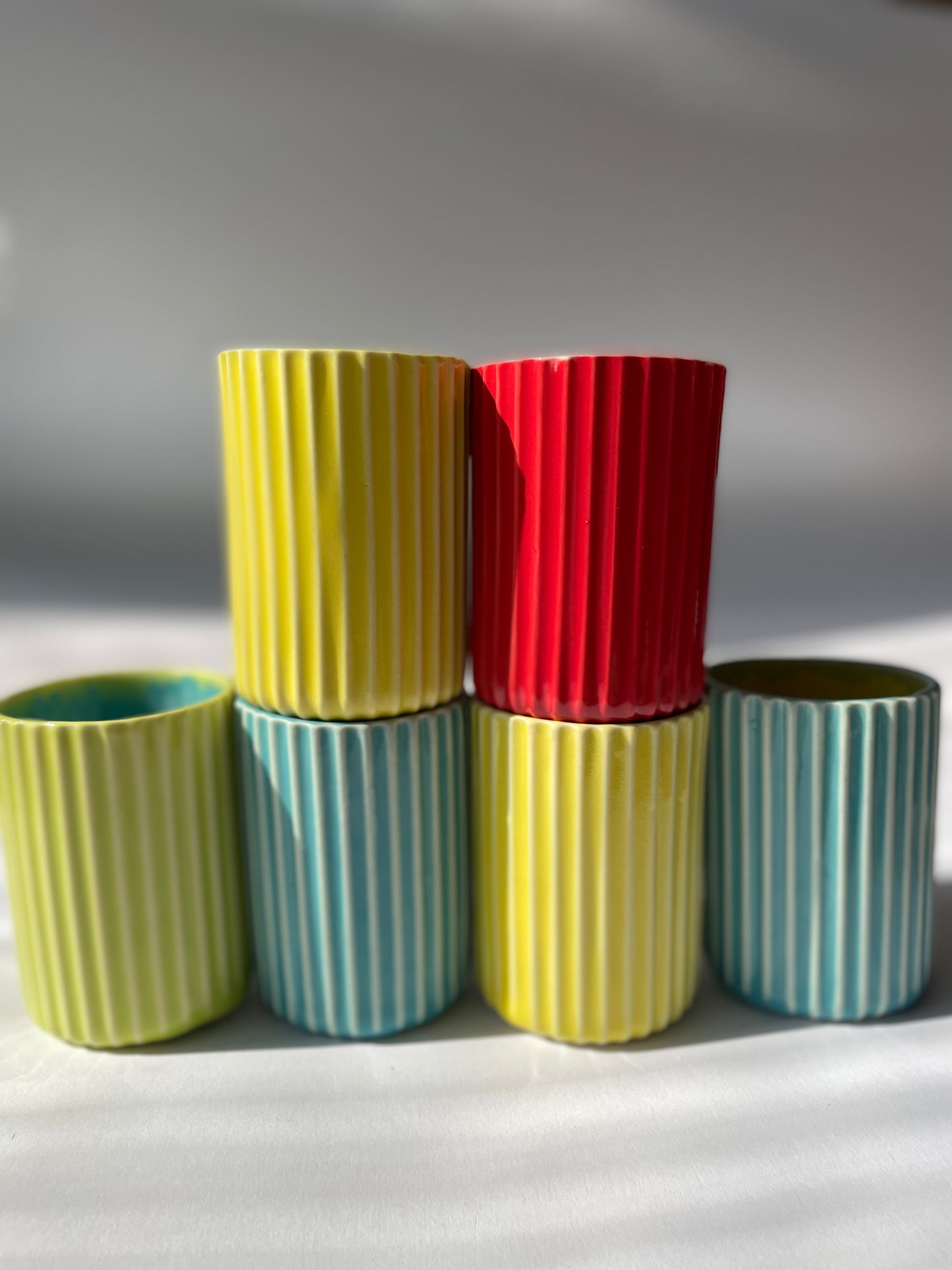 Fluted Summer Sand Mug