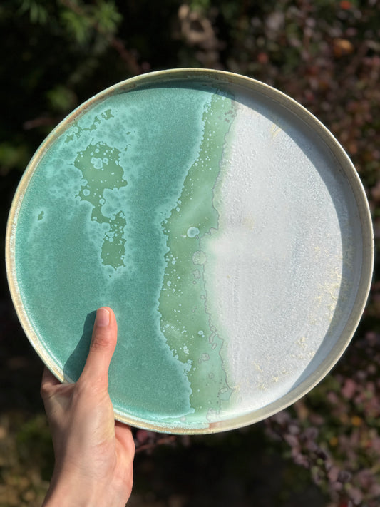 Duży Talerz Turkusowy
